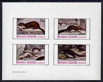 Bernera 1982 Animals (Mammals) imperf set of 4 values unmounted mint
