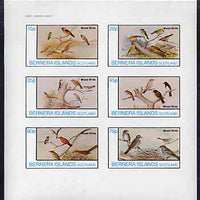 Bernera 1982 Birds #39 imperf set of 6 values unmounted mint
