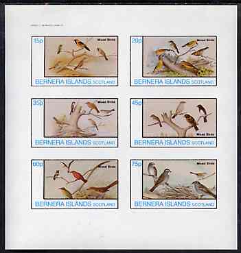 Bernera 1982 Birds #39 imperf set of 6 values unmounted mint