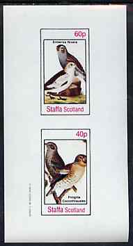 Bernera 1982 Birds #44 (Snow Bunting & Finch) imperf set of 2 values unmounted mint