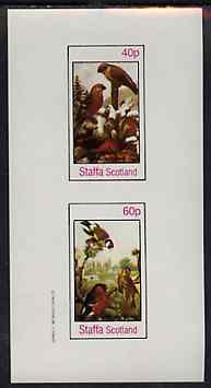 Staffa 1982 Birds #81 imperf set of 2 values unmounted mint