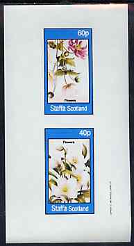 Staffa 1982 Flowers #54 imperf set of 2 values unmounted mint