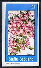 Staffa 1982 Flowers #54 imperf souvenir sheet (£1 value) unmounted mint