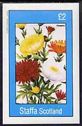 Staffa 1982 Flowers #54 imperf deluxe sheet (£2 value) unmounted mint