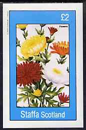 Staffa 1982 Flowers #54 imperf deluxe sheet (£2 value) unmounted mint