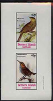 Bernera 1982 Birds #47 (Meadow Lark & Gnatwren) imperf set of 2 values unmounted mint
