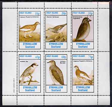 Eynhallow 1982 Birds #46 (Jay, Sandpiper, Auklet, etc) perf set of 6 values unmounted mint