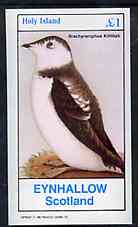 Eynhallow 1982 Birds #46 (Murrelet) imperf souvenir sheet (£1 value) unmounted mint