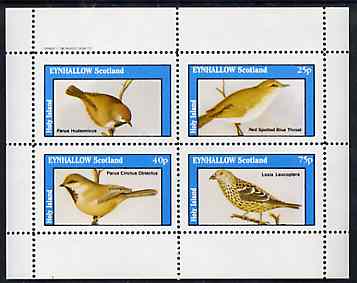 Eynhallow 1982 Birds #47 perf set of 4 values (value omitted from upper left stamp) unmounted mint