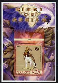 Malawi 2005 Birds of Africa - Martial Eagle perf m/sheet with Scout Logo, unmounted mint