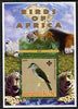 Malawi 2005 Birds of Africa - Cuckoo Roller perf m/sheet with Scout Logo and Big cats in background, unmounted mint