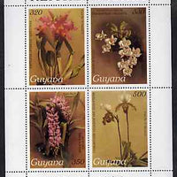 Guyana 1985-89 Orchids Series 2 Plate 46, 55, 57 & 81 (Sanders' Reichenbachia) perf m/sheet unmounted mint SG MS 2275b