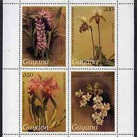 Guyana 1985-89 Orchids Series 2 Plate 46, 55, 57 & 81 (Sanders' Reichenbachia) perf m/sheet unmounted mint SG MS 2275d