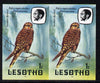 Lesotho 1982 Kestrel 1s def in unmounted mint imperf pair* (SG 500)