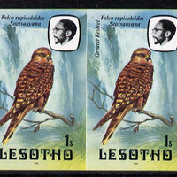 Lesotho 1982 Kestrel 1s def in unmounted mint imperf pair* (SG 500)