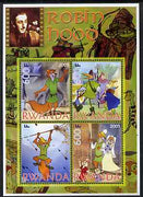 Rwanda 2005 Disney's Robin Hood perf sheetlet containing 4 values unmounted mint