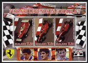 Malawi 2005 Ferrari Legends in Formula 1 #3 perf sheetlet containing 3 values unmounted mint