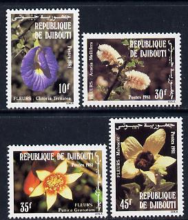 Djibouti 1981 Flowers set of 4 unmounted mint (SG 831-4)