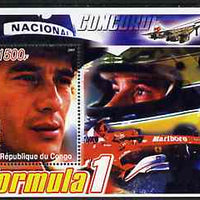 Congo 2005 Formula 1 - Ayrton Senna perf souvenir sheet unmounted mint