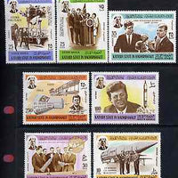 Aden - Kathiri 1967 Kennedy (Space pioneers) perf set of 7 unmounted mint, Mi 166-72A