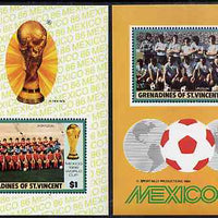 St Vincent - Grenadines 1986 World Cup Football the set of two m/sheets unmounted mint SG MS 476