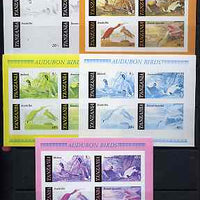 Tanzania 1986 John Audubon Birds imperf m/sheet (SG MS 468) set of 5 unmounted mint imperf progressive colour proofs incl all 4 colours (as SG 467)