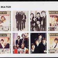 Kuril Islands 2001 The Beatles imperf sheetlet containing set of 8 values unmounted mint