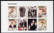 Kuril Islands 2001 The Beatles imperf sheetlet containing set of 8 values unmounted mint