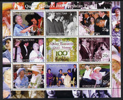 Kyrgyzstan 2000 Queen Mother's 100th Birthday #3 perf sheetlet containing 9 values unmounted mint