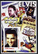 Afghanistan 2003 Walt Disney & Elvis #3 imperf souvenir sheet unmounted mint