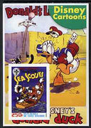 Ivory Coast 2003 Disney Cartoons #01 - Donald Duck's Sea Scouts imperf souvenir sheet with Scout Logo, unmounted mint