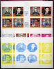 Gairsay 1982 Royal Baby opt on Royal Wedding sheetlet containing 4 values, the set of 9 imperf progressive colour proofs comprising single colours and various colour combinations incl completed design (36 proofs) unmounted mint
