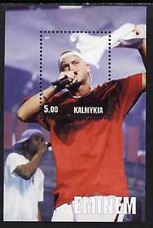 Kalmikia Republic 2001 Eminem perf souvenir sheet unmounted mint