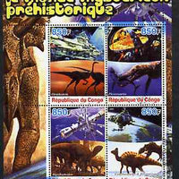 Congo 2005 Science Fiction & Prehistoric Life #1 perf sheetlet containing 4 values unmounted mint