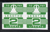 Lesotho 1986 Postage Due 2s light green in unmounted mint imperf pair, SG D19var