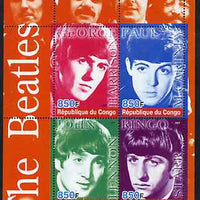 Congo 2005 The Beatles perf sheetlet containing 4 values unmounted mint