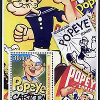 South Ossetia Republic 2003 Europa (Movie Posters) - Popeye perf souvenir sheet unmounted mint