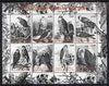 South Ossetia Republic 1999 Birds of Prey perf sheetlet containing 8 values (black & white) unmounted mint