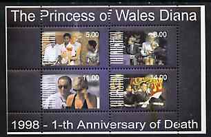 Tatarstan Republic 1998 First Deathh Anniversary of Princess Diana perf sheetlet containing set of 4 values unmounted mint