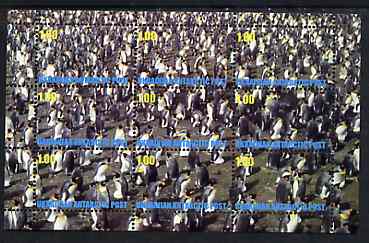 Ukranian Antarctic Post 1998 Penguins #2 perf sheetlet containing set of 9 values unmounted mint