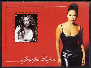 Adigey Republic 2001 Jennifer Lopez perf m/sheet unmounted mint