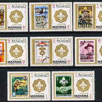 Manama 1971 Scout Jamboree perf set of 8 (Mi 549-56A) unmounted mint