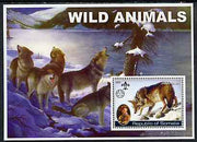 Somalia 2002 Wild Animals #01 (Wolves) perf s/sheet (also showing Baden Powell and Scout & Guide Logos) unmounted mint