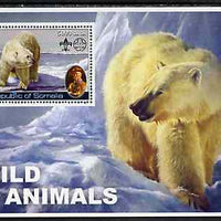 Somalia 2002 Wild Animals #02 (Polar Bears) perf s/sheet (also showing Baden Powell and Scout & Guide Logos) unmounted mint