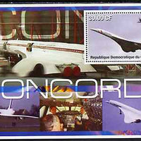 Congo 2002 Concorde perf s/sheet #01 unmounted mint