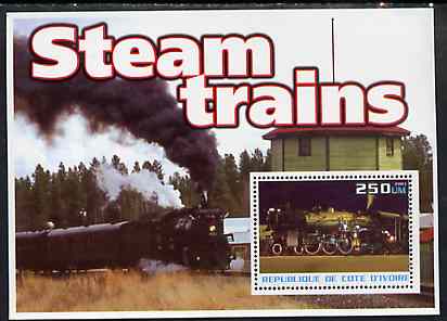 Ivory Coast 2003 Steam Trains #1 perf m/sheet unmounted mint