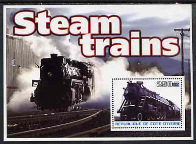 Ivory Coast 2003 Steam Trains #2 perf m/sheet unmounted mint