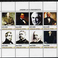 Kuril Islands 1999 ? America's Presidents #1 perf sheetlet containing 8 values unmounted mint