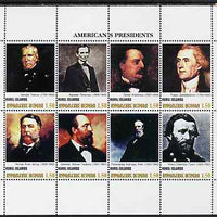 Kuril Islands 1999 ? America's Presidents #2 perf sheetlet containing 8 values unmounted mint