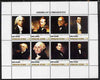 Kuril Islands 1999 ? America's Presidents #4 perf sheetlet containing 8 values unmounted mint